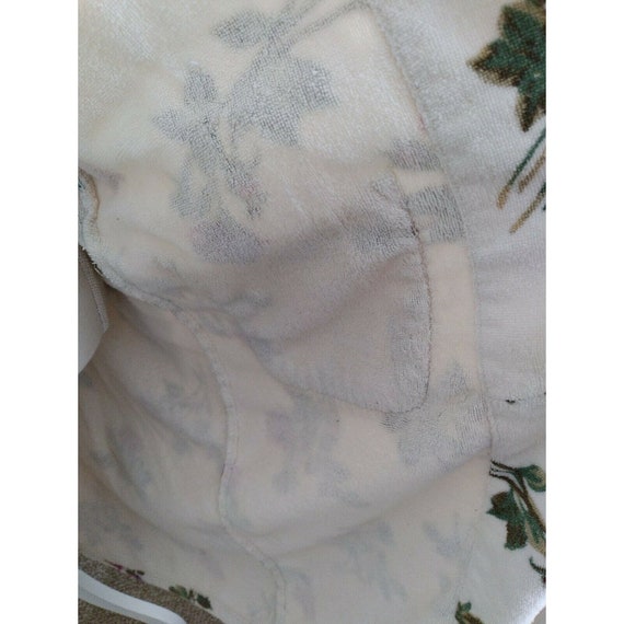 Vtg Turkish Bathrobe 90s Roses Shabby - image 7