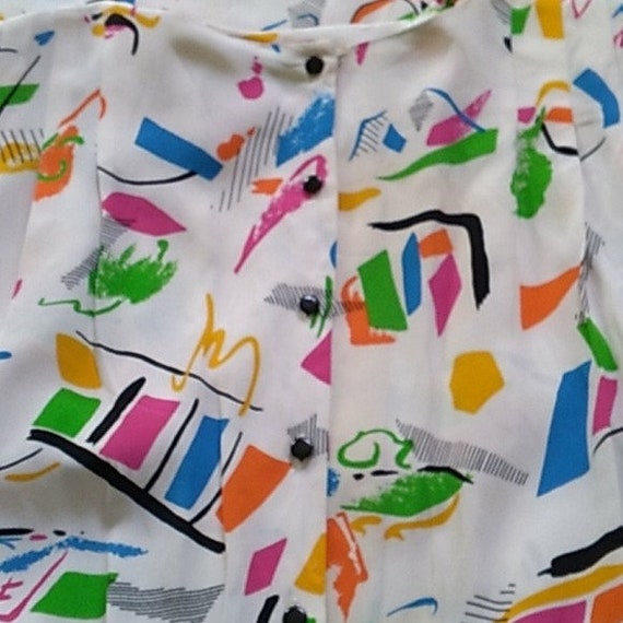 80s Liz Clairborne sz 10 Mondrian print dress - image 9