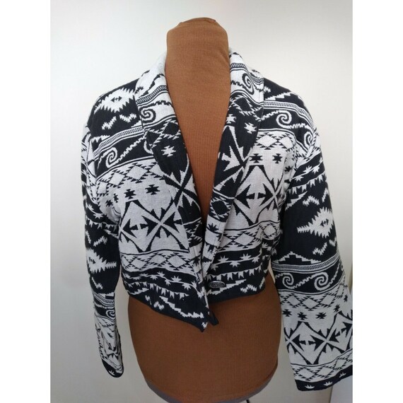 aztec cropped jacket