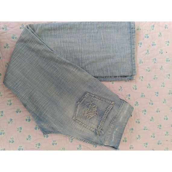 Vtg Y2K Diesel Jeans 31 low rise boot cut faded w… - image 1