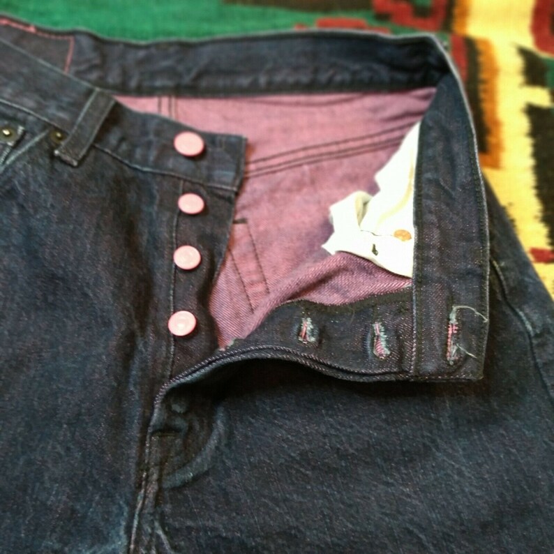 Vtg 30x27 501 Levi's Button Fly Neon Pink Overdye Cropped Jeans Women’s ...