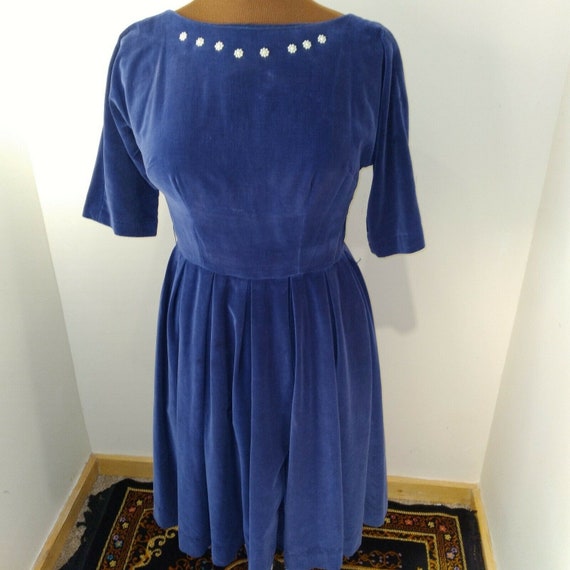 Vtg Velvet Circle Dress