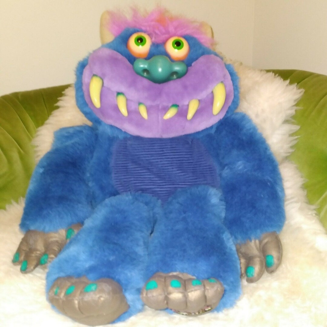 VTG Toymax My Pet Monster Large Plush Voice Box Tested Works Etsy
