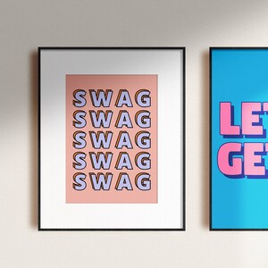 BTS Poster: Swag, BTS Suga Quote Art Print, K-pop Digital Wall Art, 방탄소년단 Digital Download