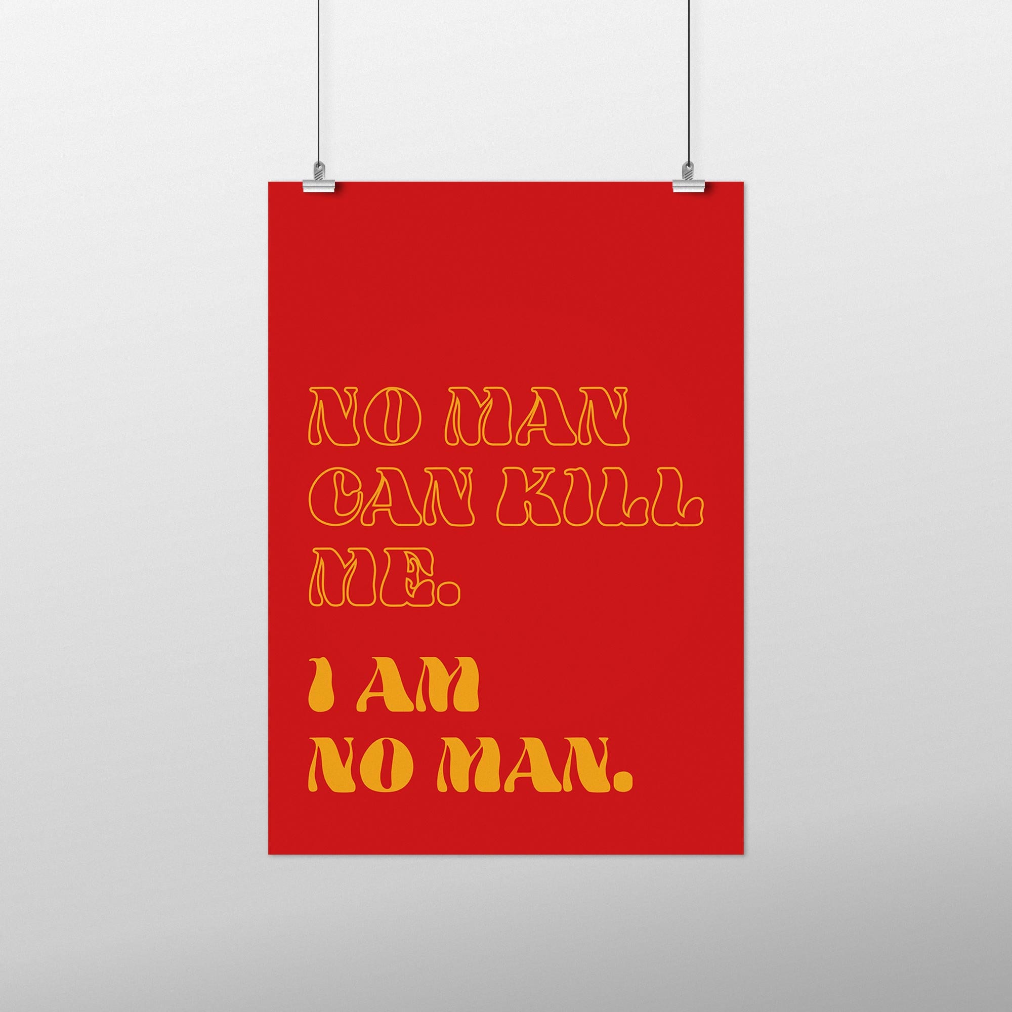 Lord of the Rings Poster i Am No Man Eowyn Quote Etsy