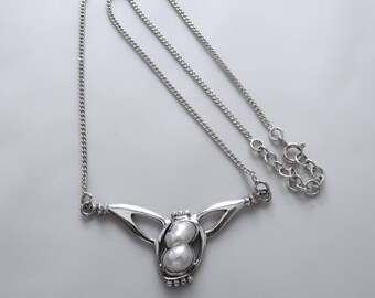 92.5 silver necklace with baroque pearl