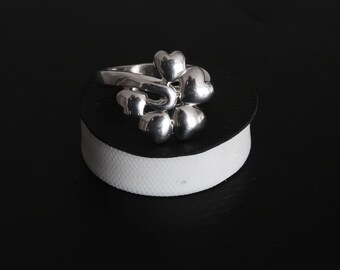 92.5 silver polished heart ring