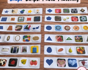 Shapes in Real Life, Photo Matching, Real Photos, Montessori Metal Inset Shapes, Shape Work, Shape Matching Activity, Homeschool Learning