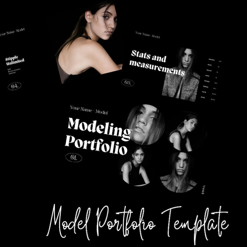 Professional Modeling Portfolio Template Editable in Canva Instant Professional Modeling Portfolio Template Editable in Canva Instant