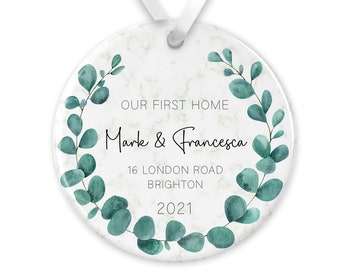 Personalised New Home Keepsake, Custom New Home Gift, Housewarming Gift, Moving House Gift, First Home Present, Ceramic Keepsake Ornament