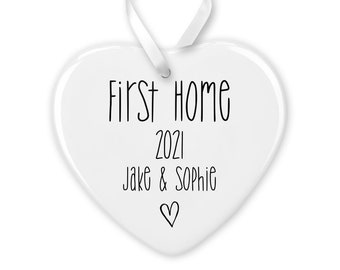 First Home 2021 | Personalised New Home Keepsake | Custom Housewarming Gift | First Home Ornament | New Home Gift | Moving House Gift