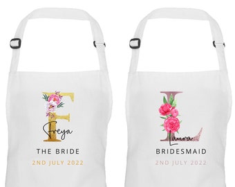 WZMPA Braut-Schürze Für Hochzeit & Küche - Wasserdicht, Mit Taschen, Verstellbar & Personalisierbar