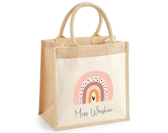 Personalised Teacher Bag, Teacher Appreciation Gift, Teacher Tote Bag, Teacher Gift, TA Gift, Thank You Teacher Present