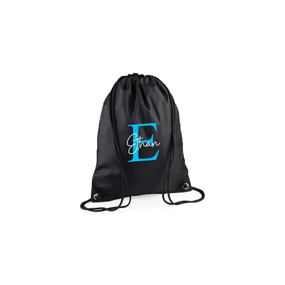 Personalised Drawstring Bag for Kids Custom Monogrammed PE Kit Gym Swimming Bag Ideal for Nursery and Primary School Boys and Girls Etsy