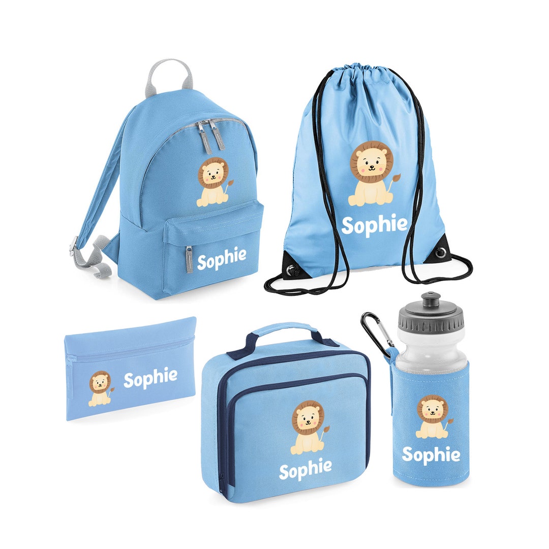 Personalised Kids Back to School Set | Custom Black Pencil Case ...