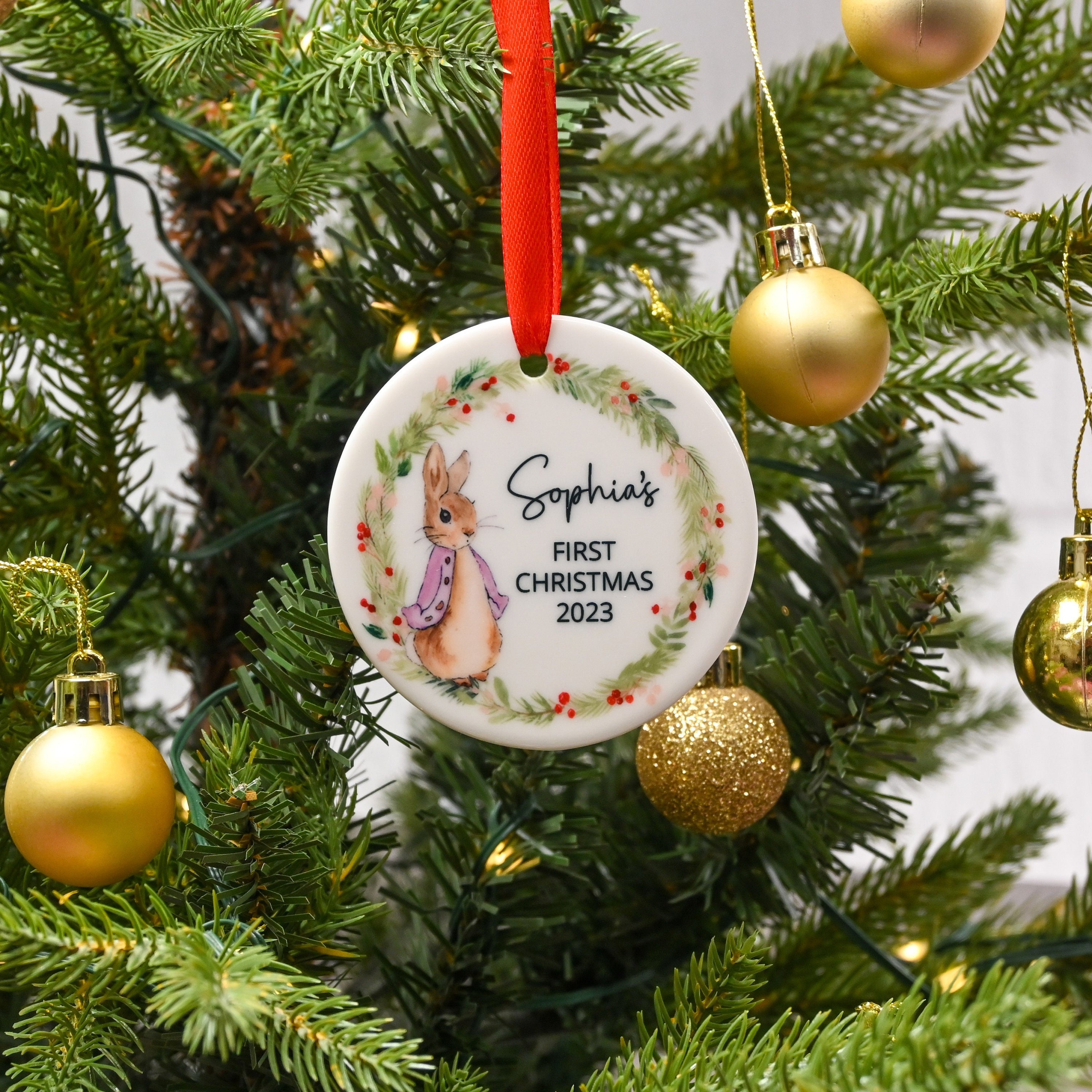 Custom first christmas ornament Clearance