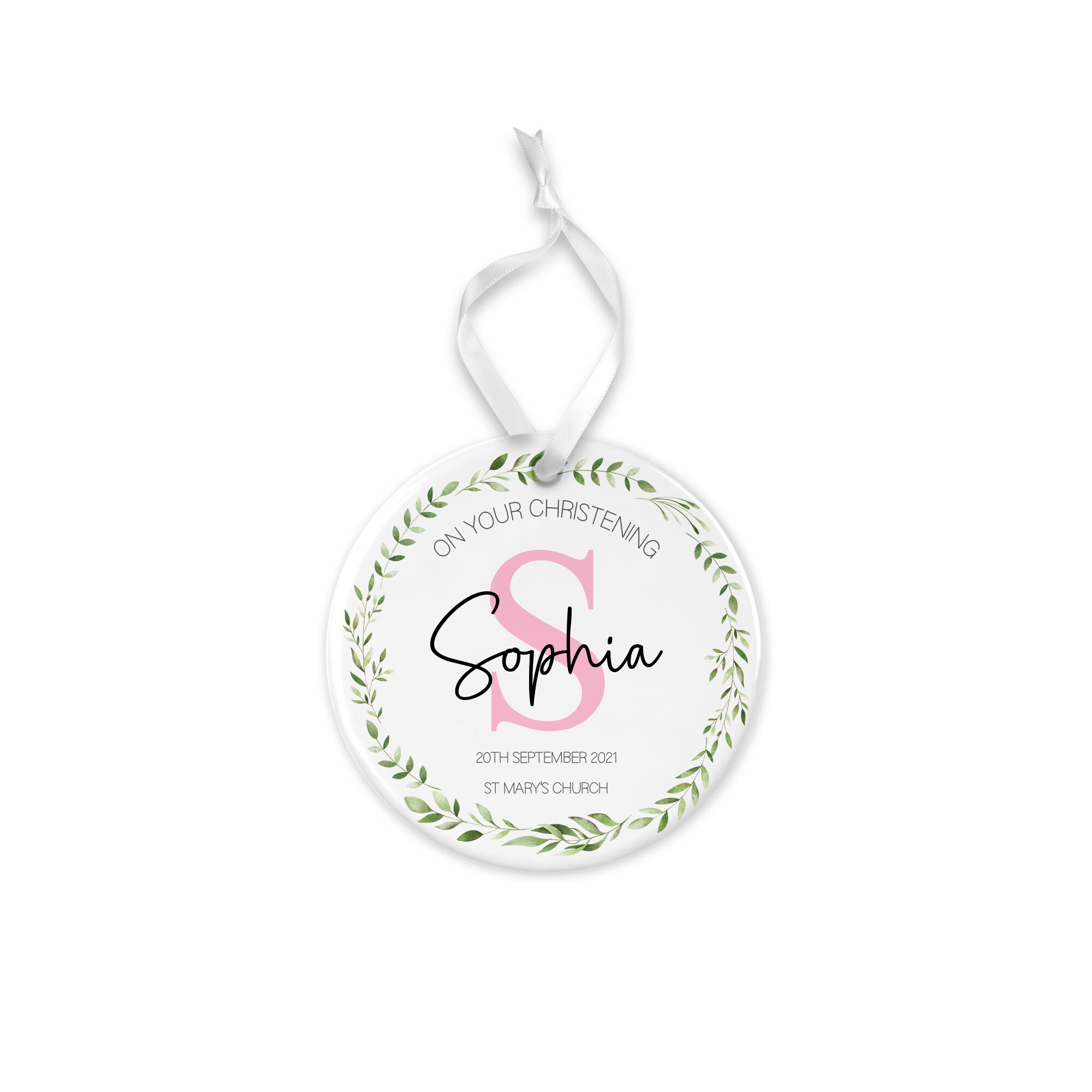 Personalised Christening Ornament Custom Christening Gift Etsy UK