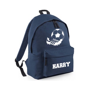 Personalised Kids Rucksack with Football & Name - Perfect for Boys, Girls, Nursery and Primary School Children, Back to School Backpack