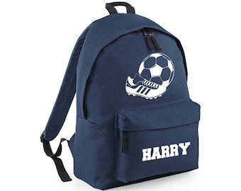 Personalised Kids Rucksack with Football & Name - Perfect for Boys, Girls, Nursery and Primary School Children, Back to School Backpack