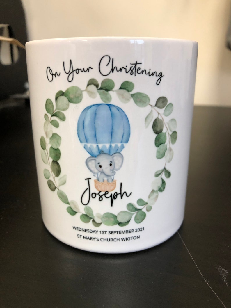 Personalised Christening Money Box Custom Christening Gift Etsy UK