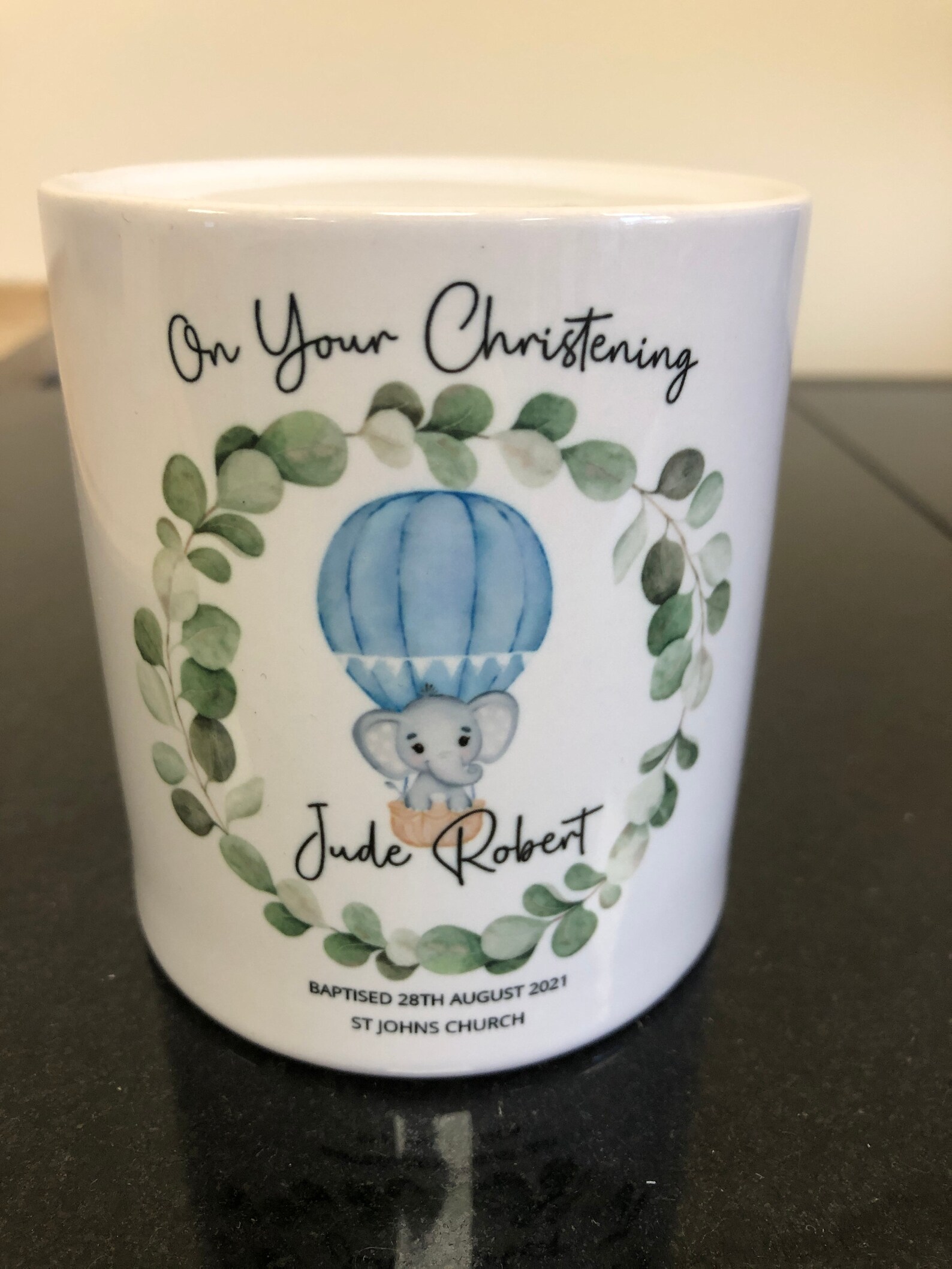 Personalised Christening Money Box Custom Christening Gift Etsy UK