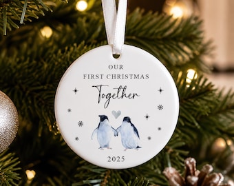 First Christmas Together 2026 Bauble, 1st Xmas Together Ornament, New Couple Gift Keepsake, New Girlfriend Gift, Boyfriend Present