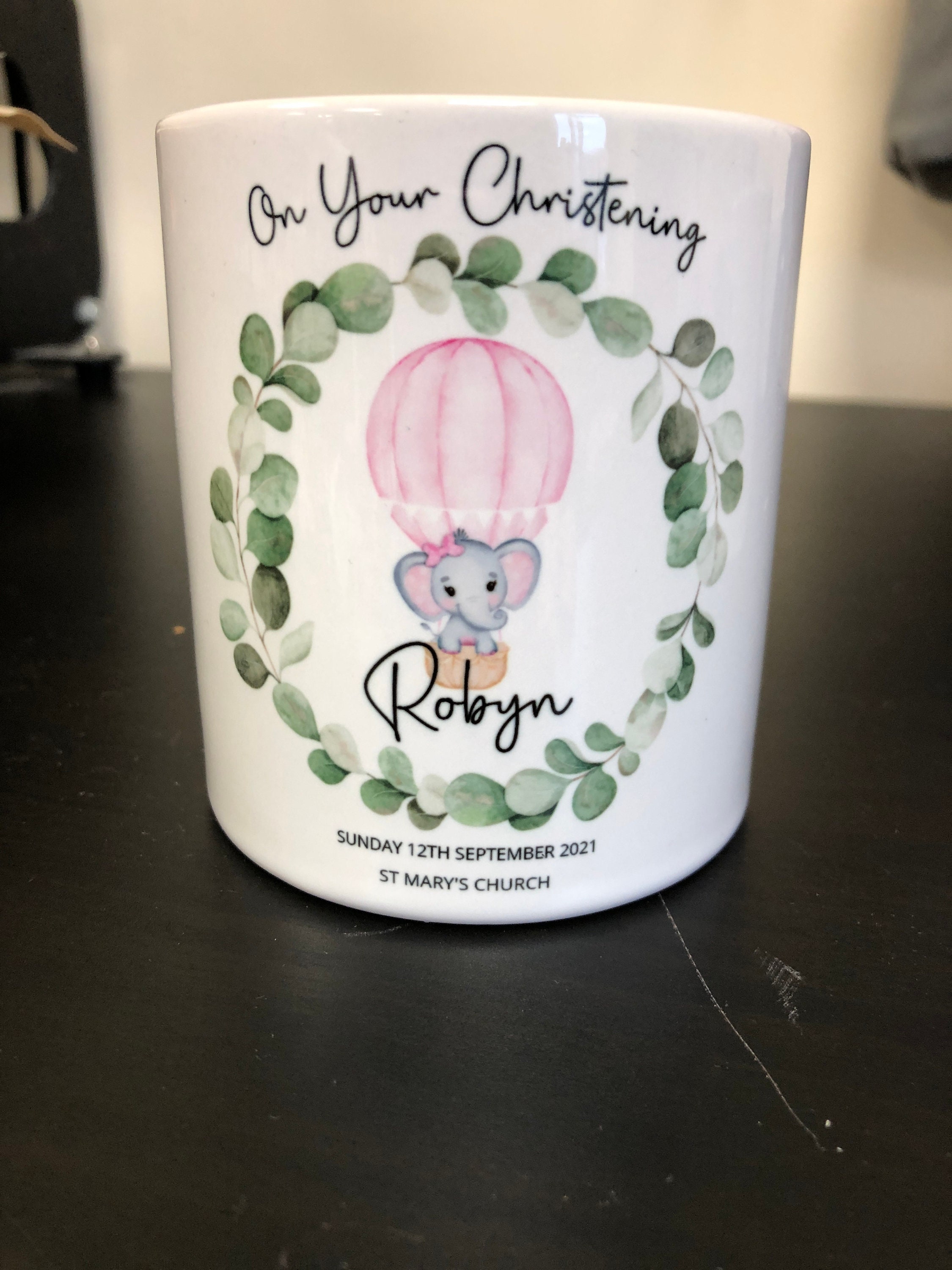 Personalised Christening Money Box Custom Christening Gift Etsy UK