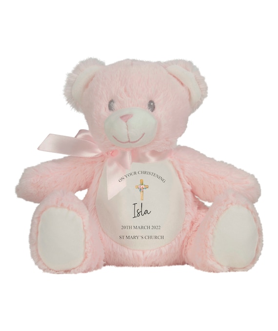 peluche ours blanc personnalisée pour enfants, cadeau pas ch