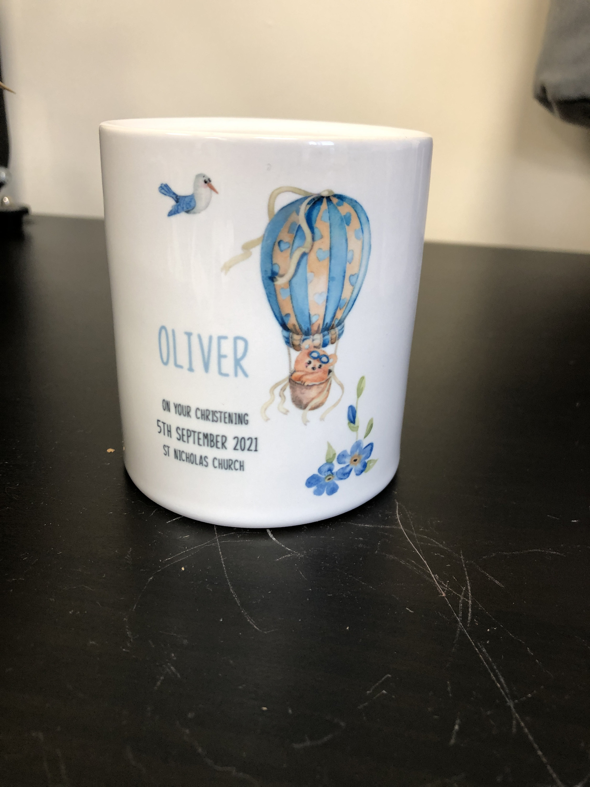 Personalised Christening Money Box Custom Boys Christening Etsy UK