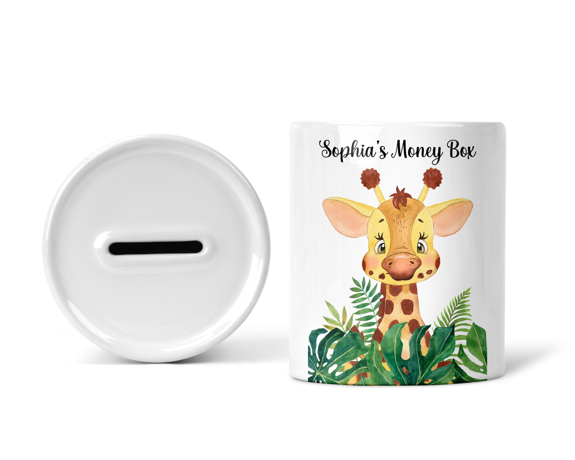 Personalised Children's Giraffe Money Box Ceramic Money Etsy UK