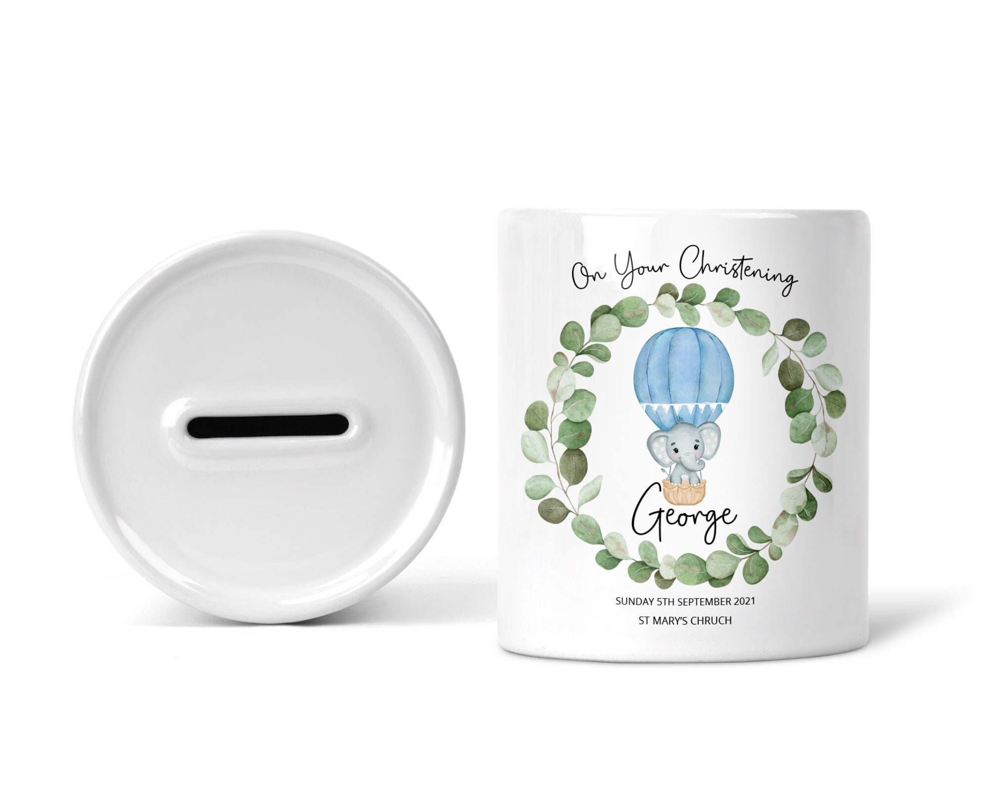 Personalised Christening Money Box Custom Christening Gift Etsy UK