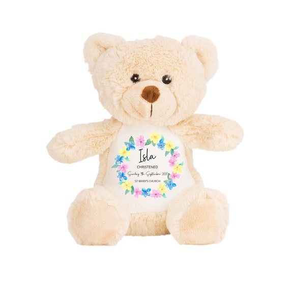 teddy bears super soft cuddly personalised Christening baptism celebrations 