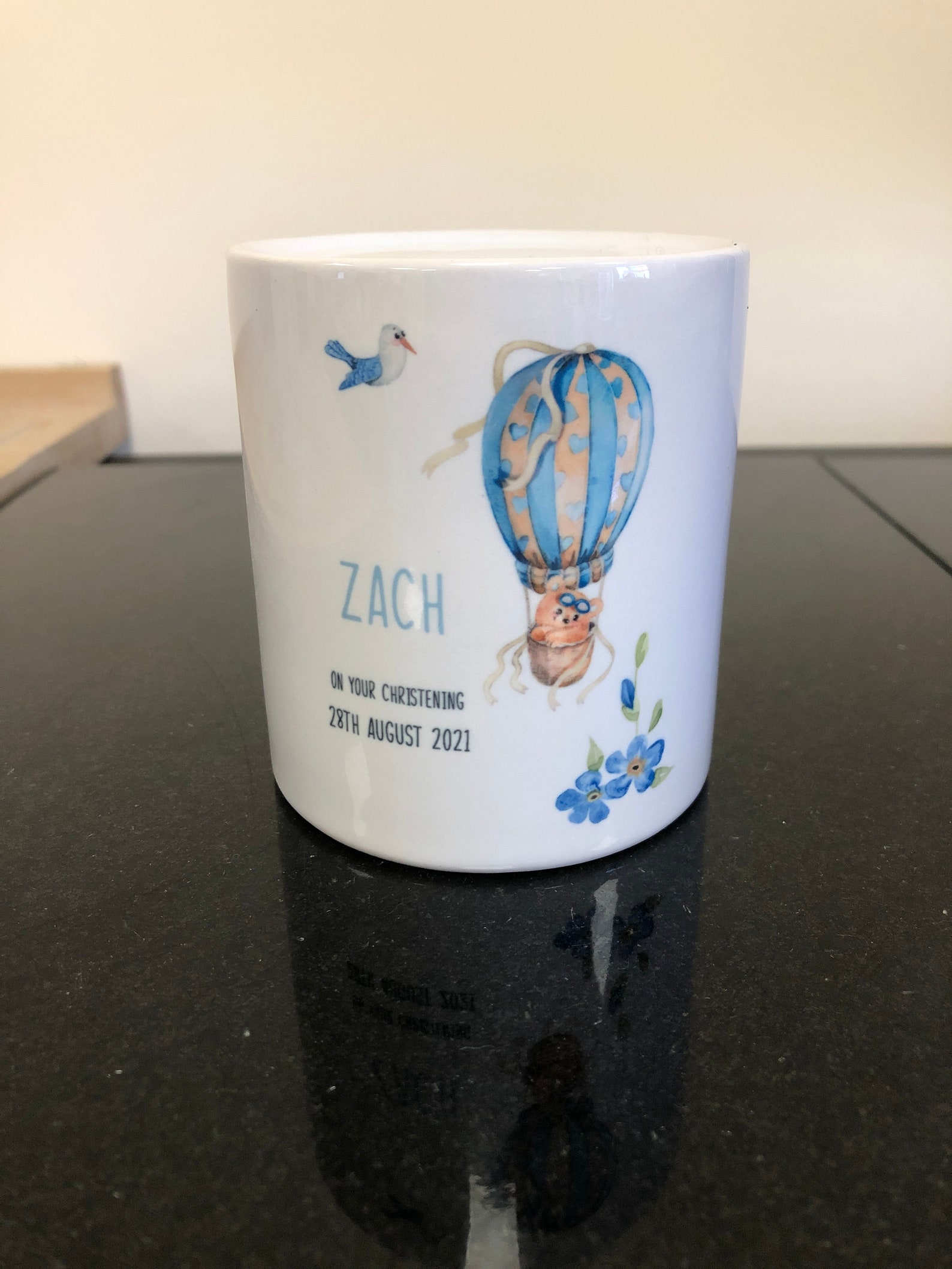 Personalised Christening Money Box Custom Boys Christening Etsy UK