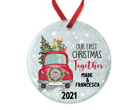 Our First Christmas Together Bauble Snowman Tree Decoration Gift 2020 Handmade 