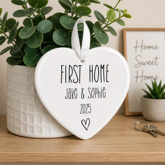 First Home 2025 | Personalised New Home Keepsake | Custom Housewarming Gift | First Home Ornament | New Home Gift | Moving House Gift