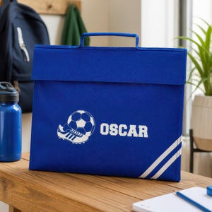 School Book Bag | Football | Back to School | Personalised Bookbag | Girls | Boys | School Bag with Name | Choice of Colours