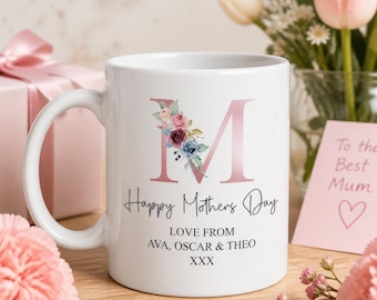 Personalised Mother's Day Gift | Mothers Day Mug | Custom Mum Gift | Pink Floral | Gift For Mum | Mothers Day Keepsake