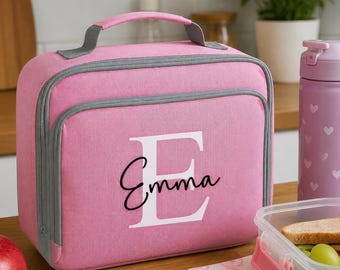 Personalised Kids Lunch Bag - Custom Name & Initial | Ideal Back to School, Nursery, Primary School Gift | Boys, Girls, Toddler Lunch Box