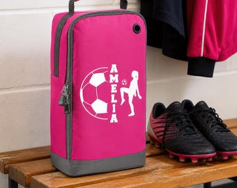 Personalised Football Boot Bag for Kids | Boy or Girl Player Design | PE, School, Football, Birthday or Christmas Gift