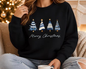 Sudadera navideña unisex con gráfico de árbol de Navidad