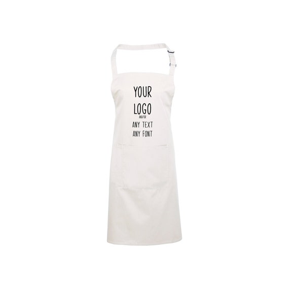 Printed Apron Personalised Custom Baking Cooking Crafts Chef Business Logo Text 