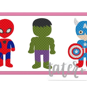 Superhero 2 Faux Smock Machine Embroidery Design file digital download size 5x7, 8x8 Sketch, Quick Stitch