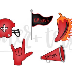 Paquete PNG de fútbol cajuns
