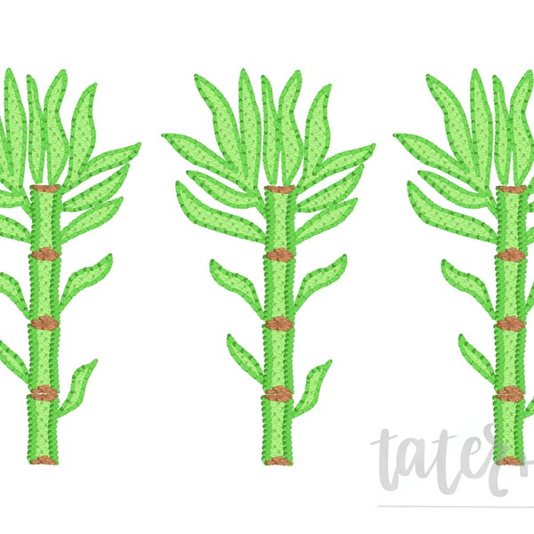 Sugar Cane Trio Machine Embroidery Design file digital download size 4x4, 5x7, 8x8 Sketch, Quick Stitch