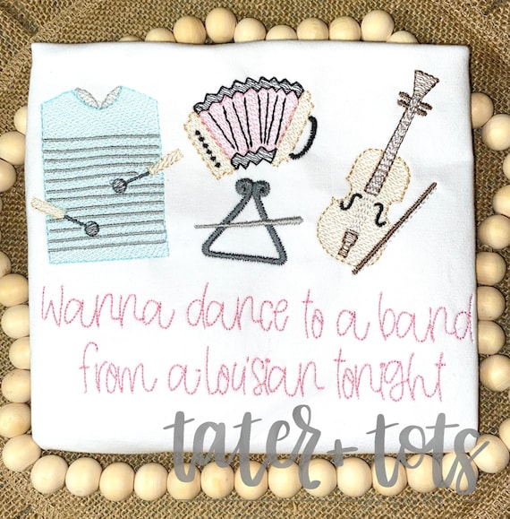 Cajun Zydeco Band Machine Embroidery Design File Digital