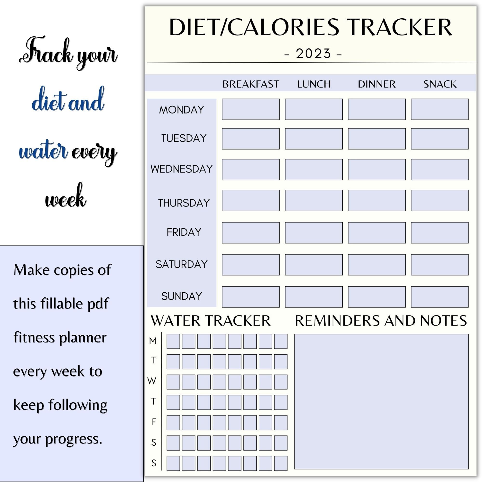 Fitness Planner 2023 Digital Fitness Tracker 2023 Fitness Etsy