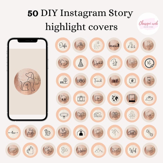 Dog Instagram Highlight Cover Icons 50 Editable Dog Story Etsy