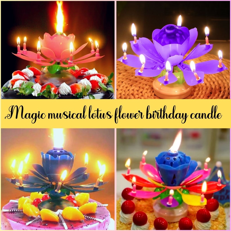 Musical Spin Happy Birthday Candles for Birthday Parties Etsy