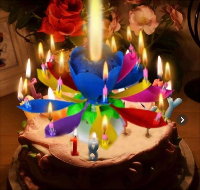 Magic Cake Geburtstag Lotus Flower Decoration Blossom Geburtstagskerze S4C8