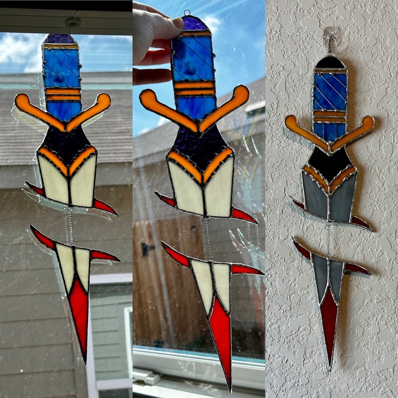 Traditional Dagger Stained Glass Etsy
